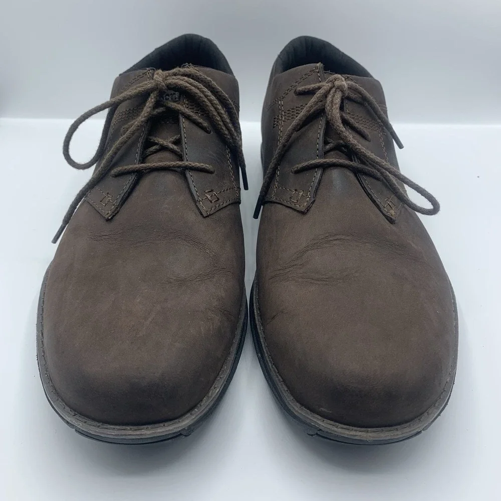 Timberland Ortholite Dark Brown Leather Lace Up Dress Shoes A14F4 Men Size 11